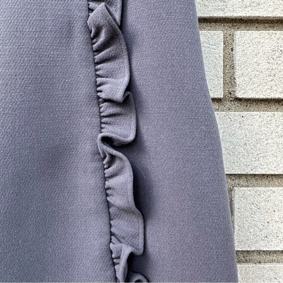 LOFT Dove Grey Ruffle Stretch Lined Pencil Skirt - Picture 8 of 12